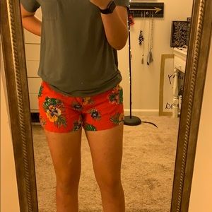 Red floral Old Navy shorts